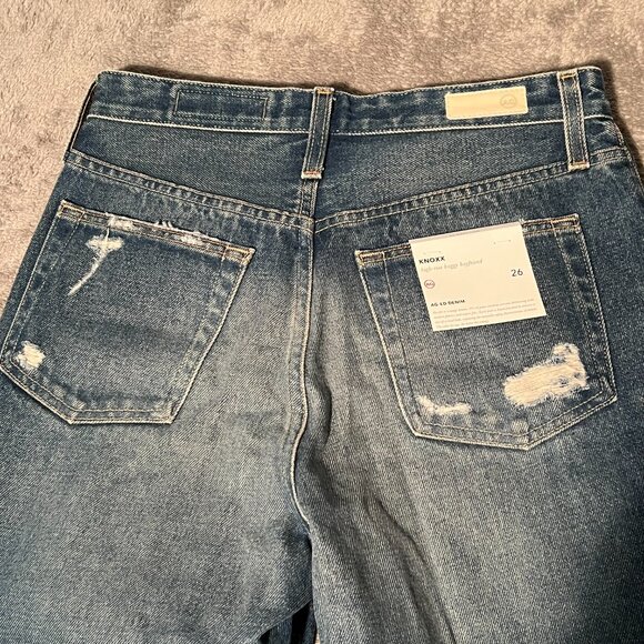 AG Adriano Goldschmied women's jeans 26 blue vintage high waist baggy boyfriend - Picture 12 of 16